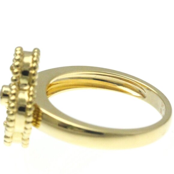 VAN CLEEF & ARPELS Vintage Alhambra Yellow Gold Carnelian Diamond Ring Size 6.25 - Picture 6 of 10